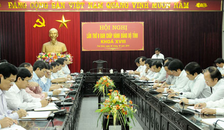 Hội nghị lần thứ 8 BCH Đảng bộ tỉnh kh&oacute;a XVIII th&ocirc;ng b&aacute;o nhanh kết quả Hội nghị Trung ương&nbsp;3 (Kh&oacute;a XI) 